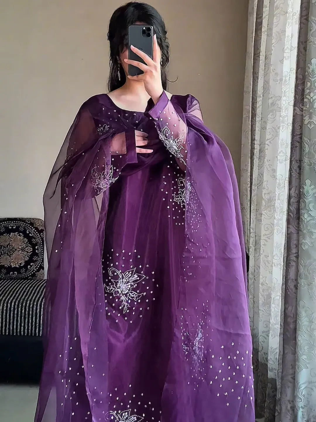 Summer wear handmade stitch dress-Gulshan