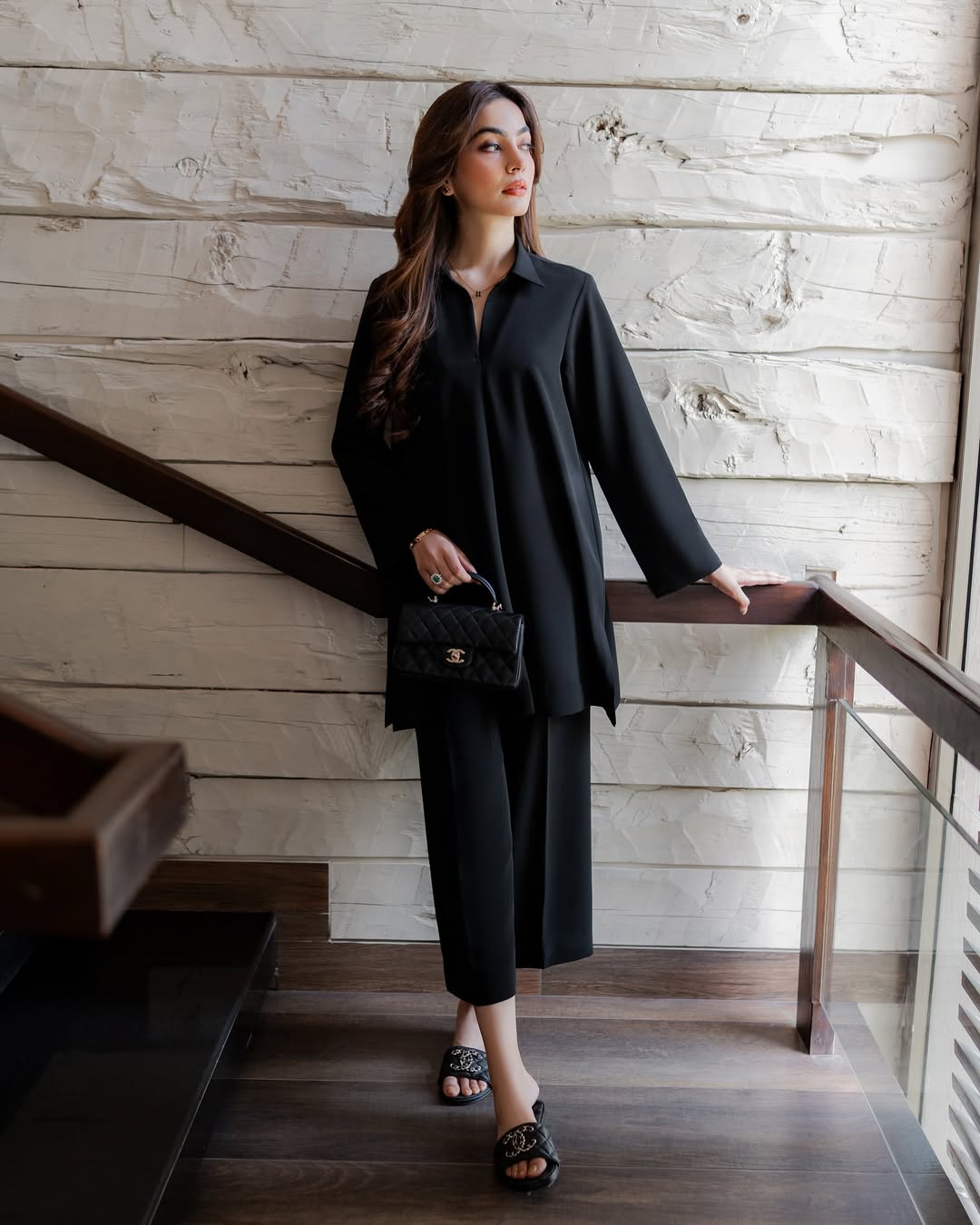 Summer wear stitch dress- Noir
