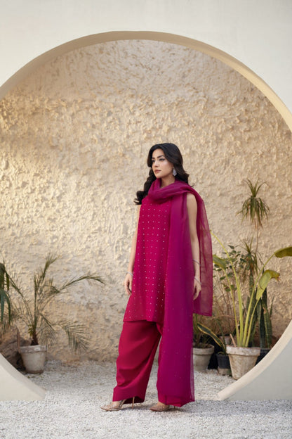 Summer wear handmade stitch dress- Roshni