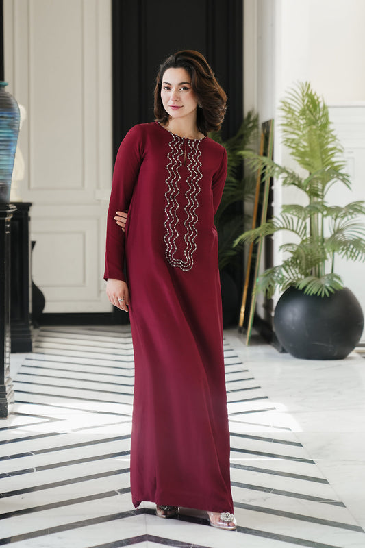Summer wear handmade stitch dress-Hania