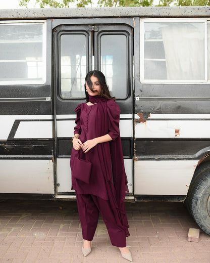 Summer wear handmade stitch dress-soft soul basic
