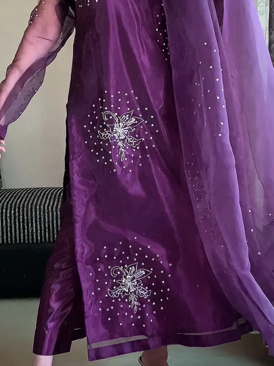 Summer wear handmade stitch dress-Gulshan