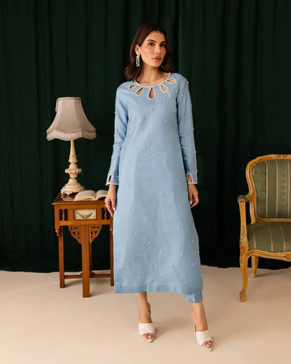 Summer wear handmade stitch dress- Akas